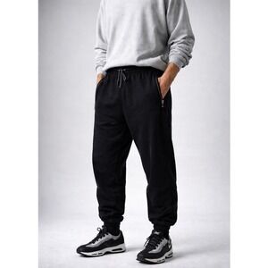 Vintage 80s/90s‎ Gray Tag Nike Black Jogger Sweatpants Size L
